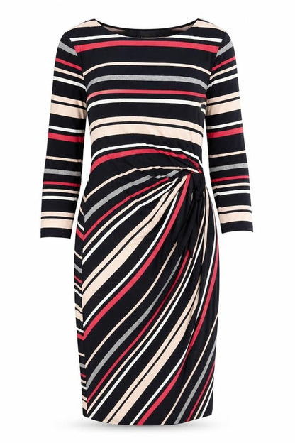 Kaliko Women's Black Striped Bodycon Dress, Size 8