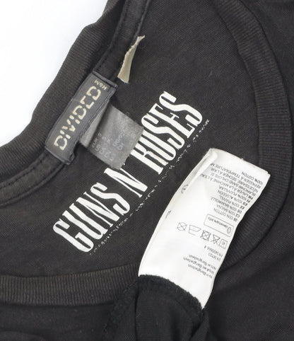 Unisex Adults UK Size S H&M Black  T-Shirt