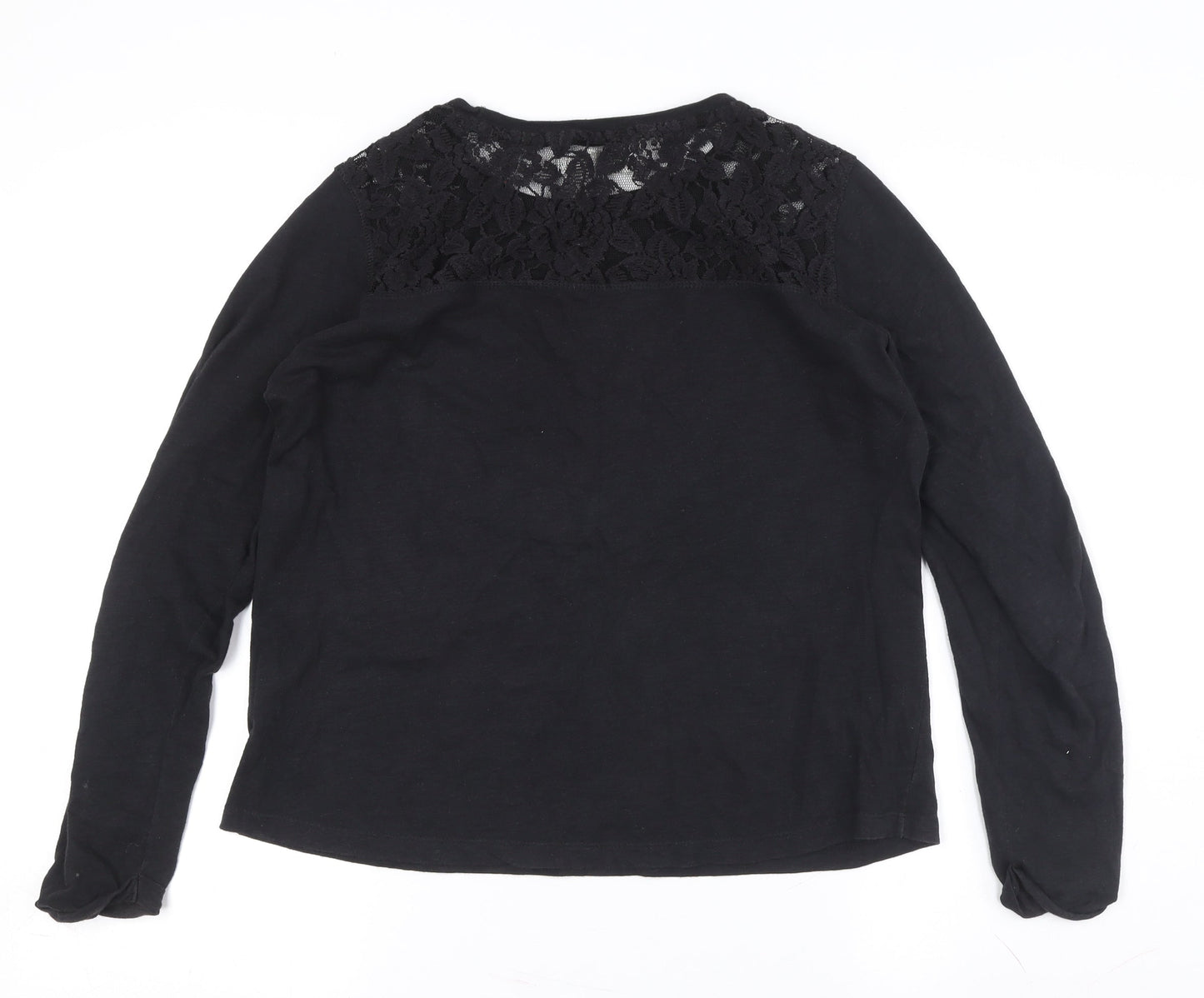 Womens UK Size S Superdry Black Basic Long Sleeve