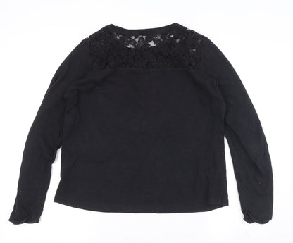 Womens UK Size S Superdry Black Basic Long Sleeve