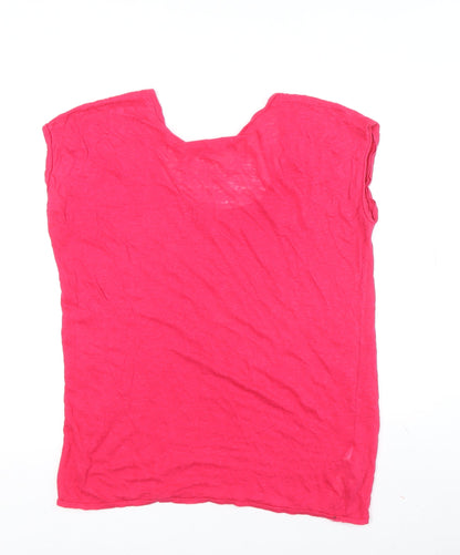 Stefanel Women's Red Sleeveless T-Shirt Size S