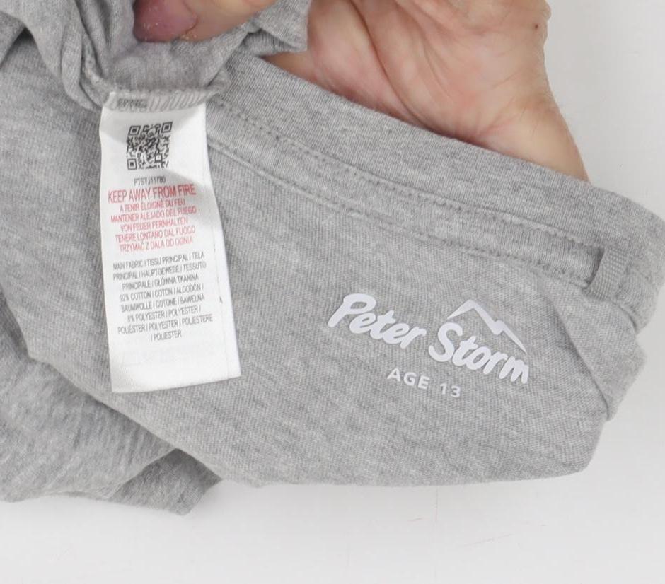 Peter Storm Teens Grey Animal Print T-Shirt