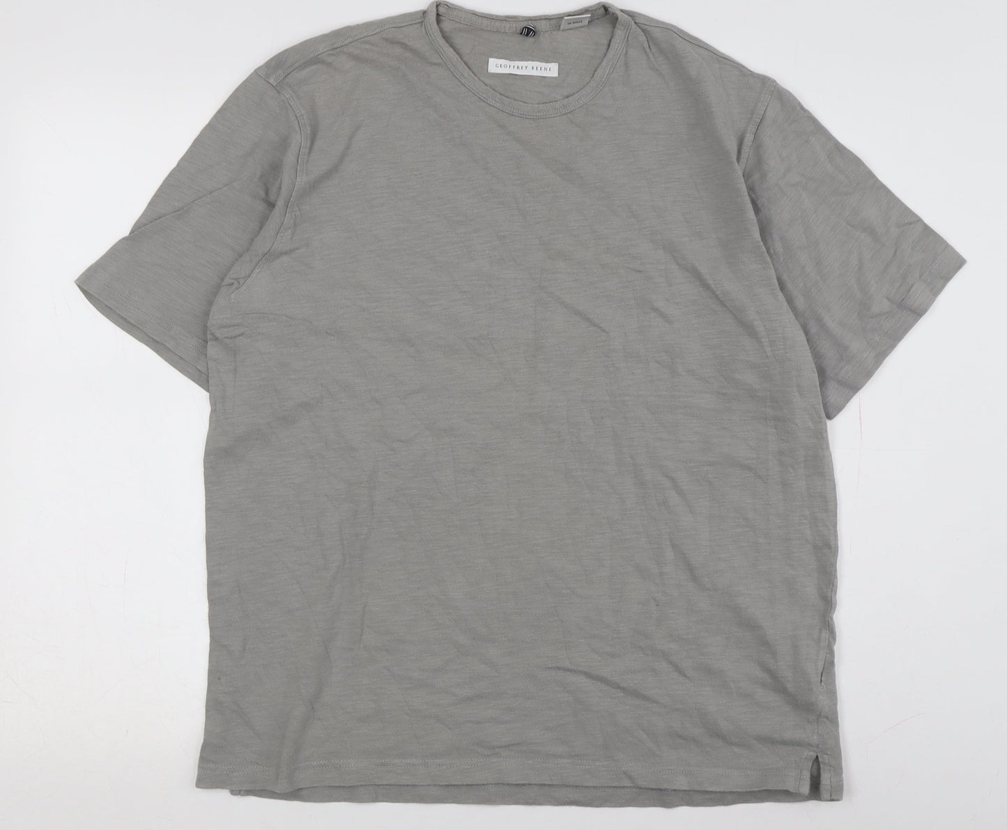 Geoffrey Beene Men's Grey Cotton T-Shirt - Size L