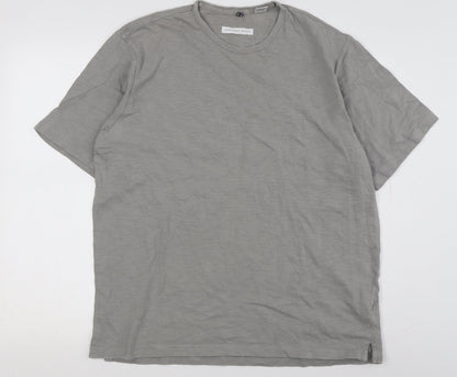 Geoffrey Beene Men's Grey Cotton T-Shirt - Size L