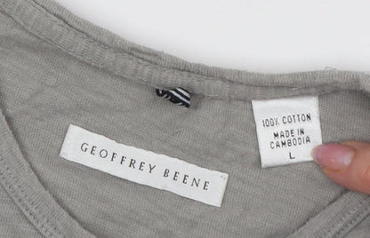 Geoffrey Beene Men's Grey Cotton T-Shirt - Size L