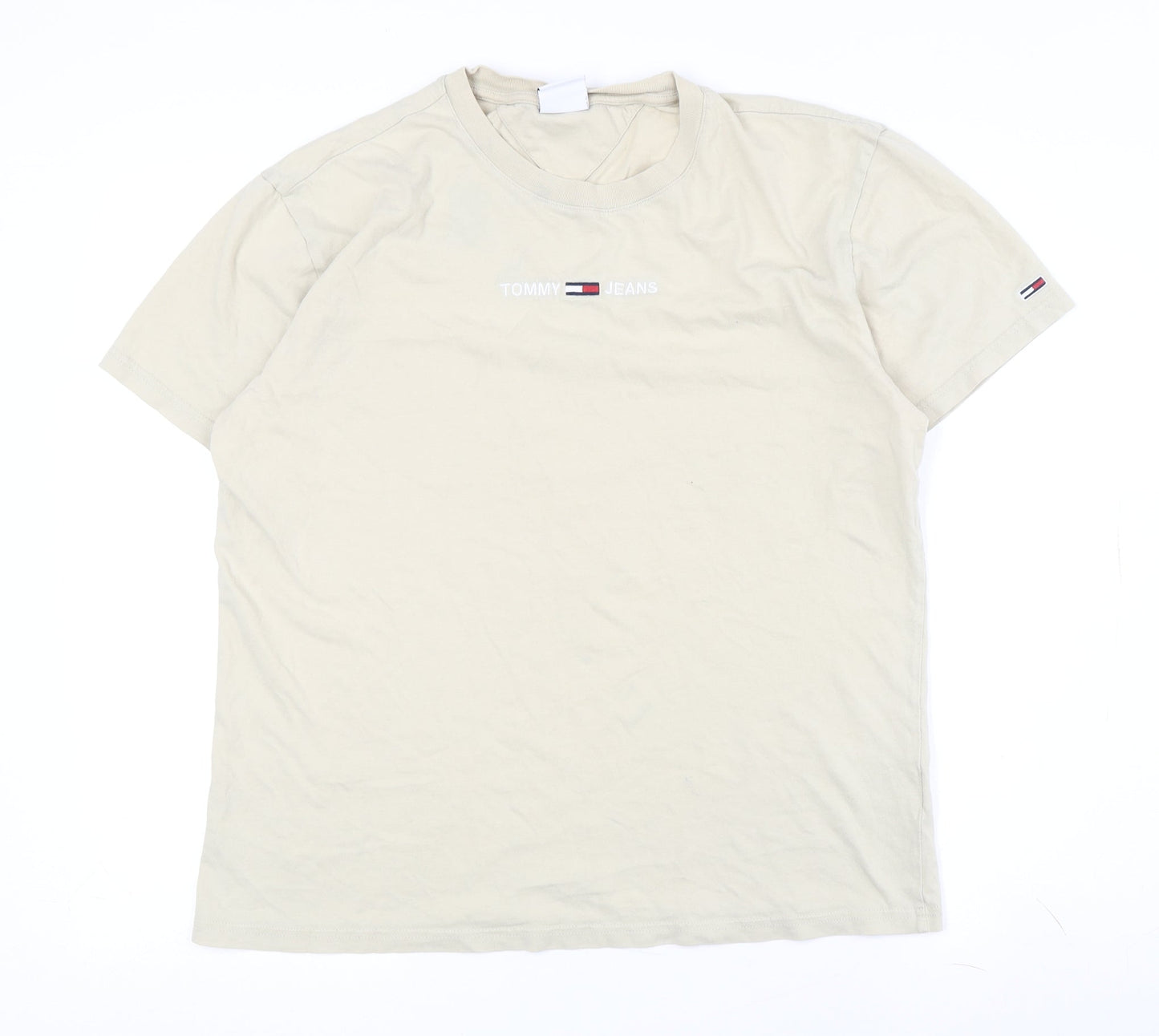 Tommy Jeans Men's Beige M Logo T-Shirt