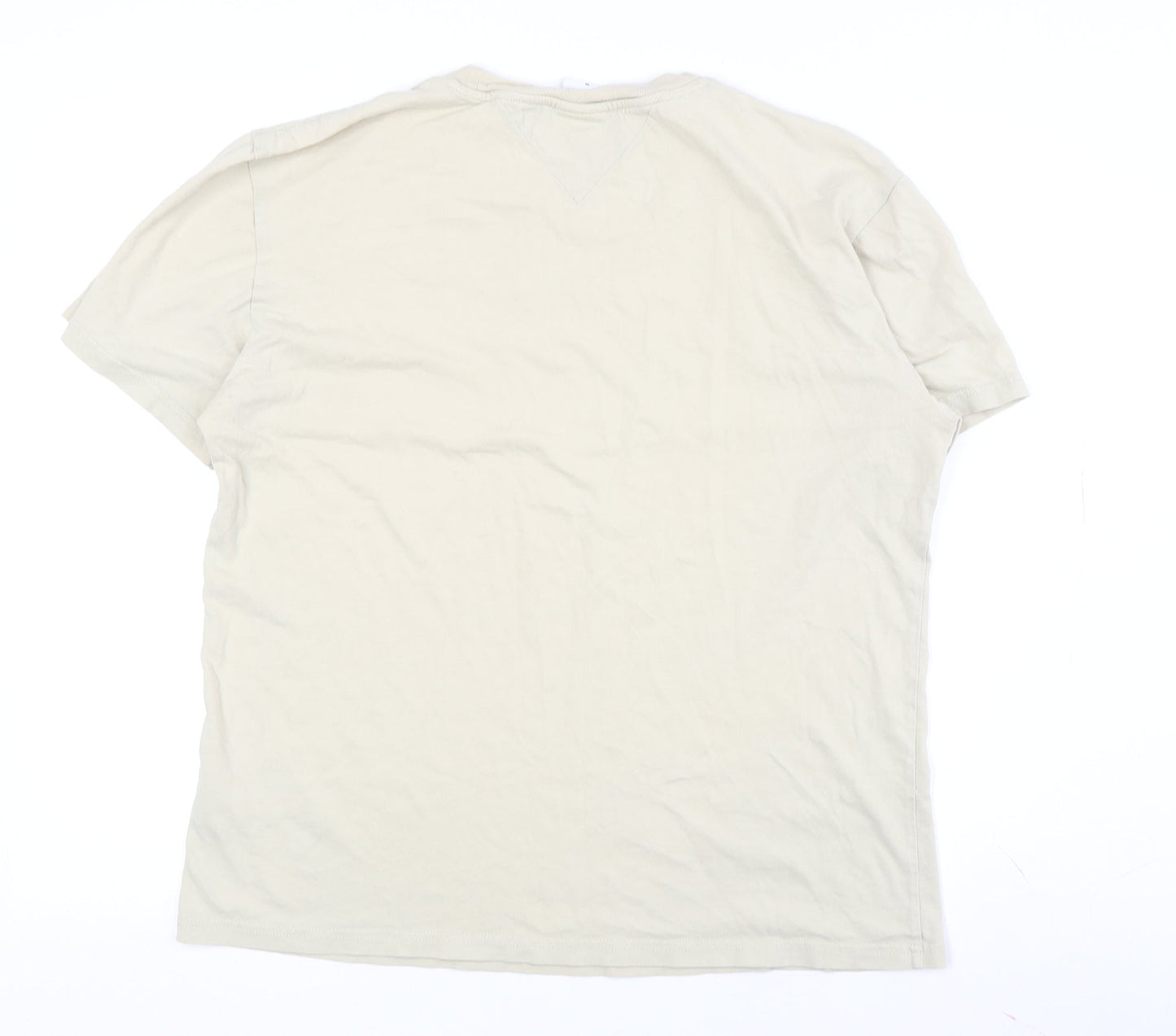 Tommy Jeans Men's Beige M Logo T-Shirt