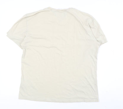 Tommy Jeans Men's Beige M Logo T-Shirt