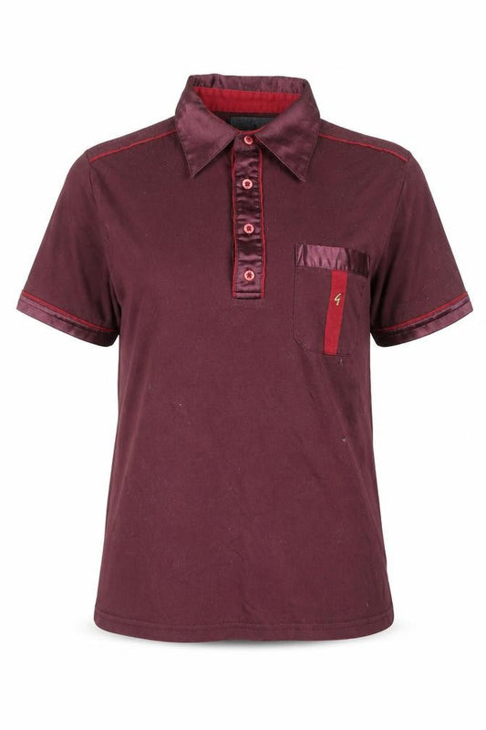Gabici Women's Red Polo Shirt, Short Sleeve, Size S Regular
