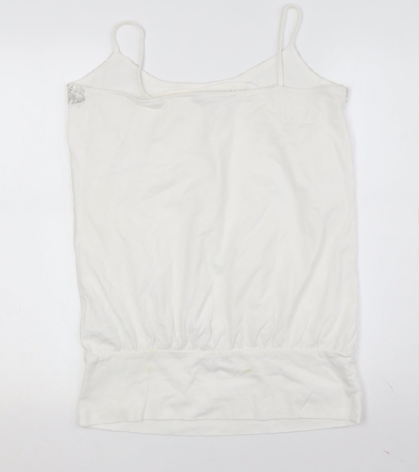Womens UK Size 10 Red Herring White Camisole Tank