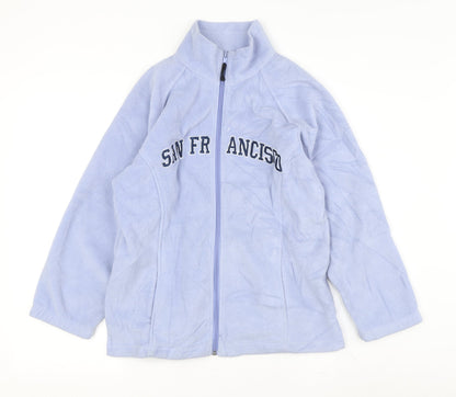 Justice Teens Blue Fleece Jacket L Long Sleeve Casual