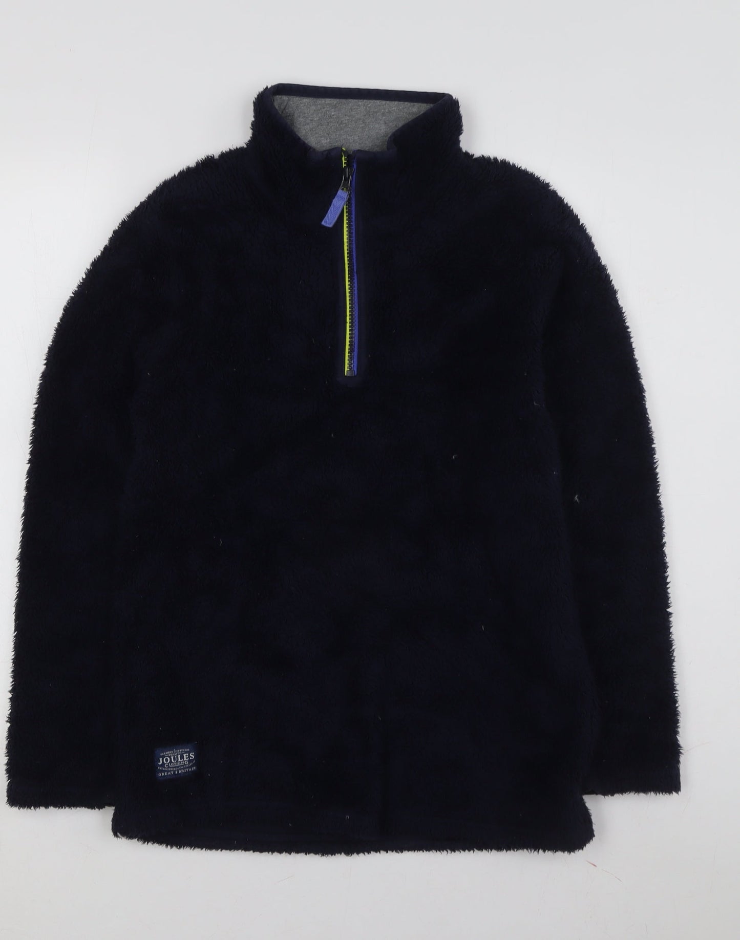 Joules Boys Black Fleece Sweatshirt, Size 158 - Cozy Winter Essential