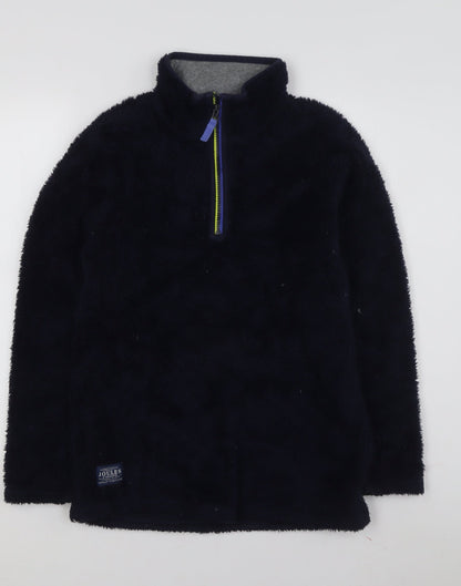 Joules Boys Black Fleece Sweatshirt, Size 158 - Cozy Winter Essential