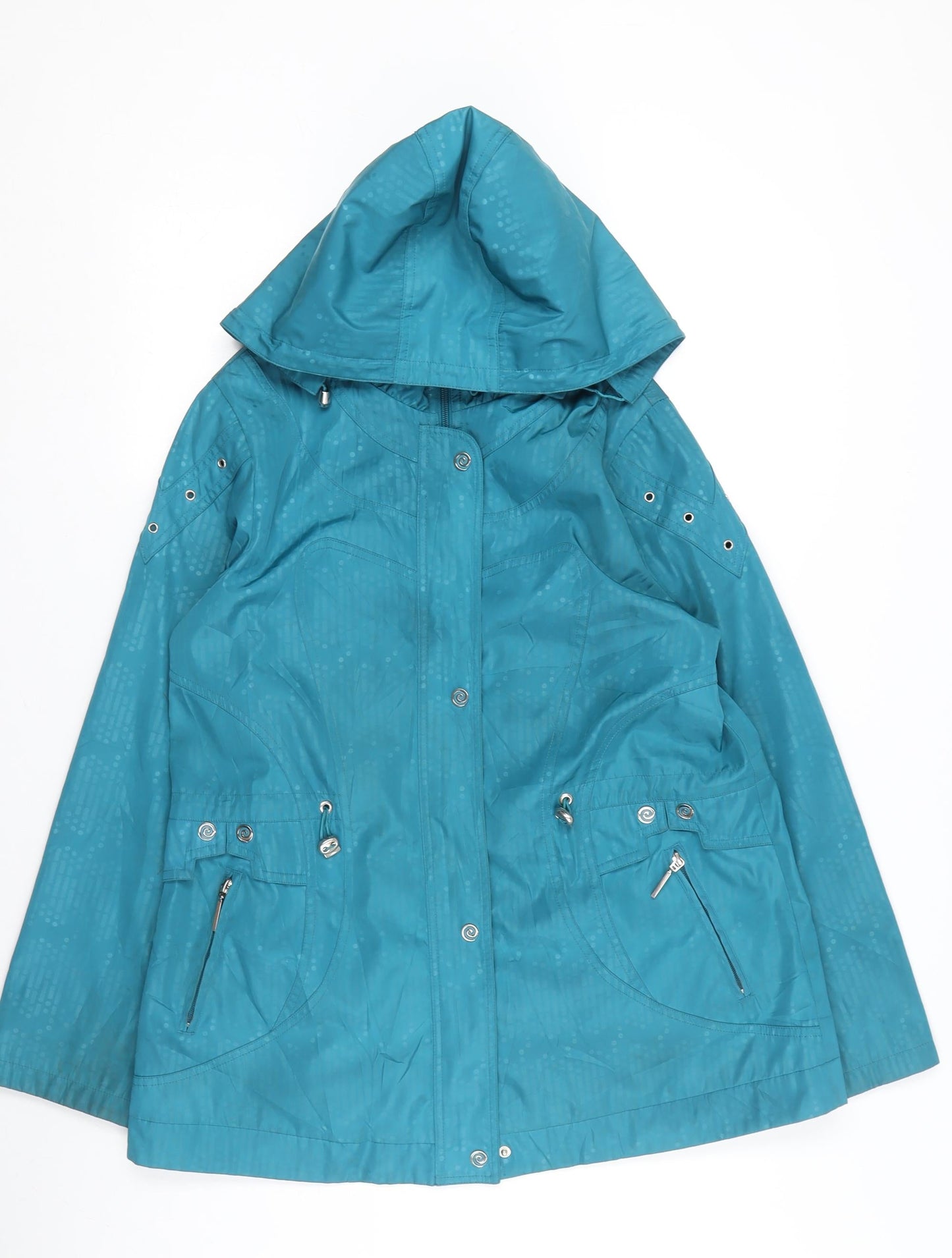 Womens UK Size 12 JBC Blue Rain Coat