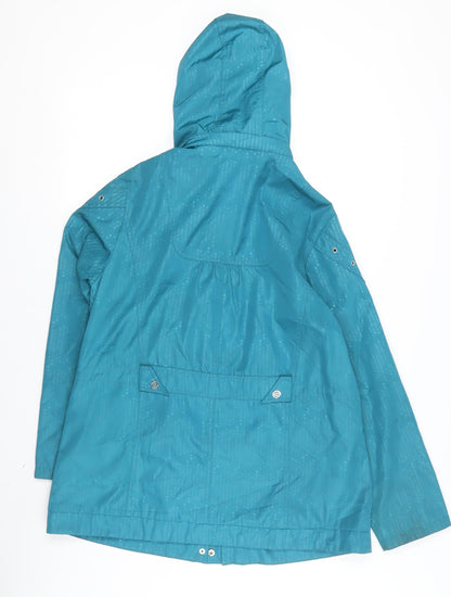 Womens UK Size 12 JBC Blue Rain Coat