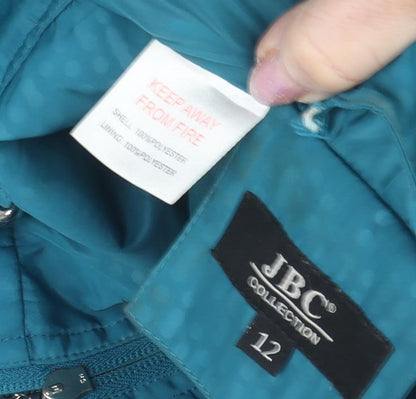 Womens UK Size 12 JBC Blue Rain Coat