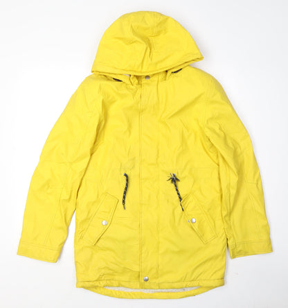 Lil Atelier Women's Yellow Parka Jacket, Size 10, Hooded