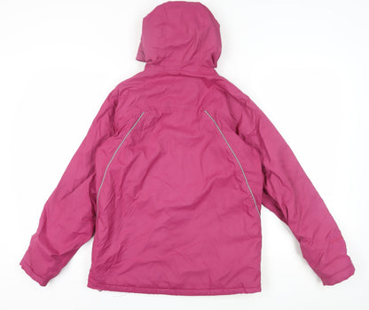 Peter Storm Girls' Pink Hooded Puffer Jacket Size 13-14