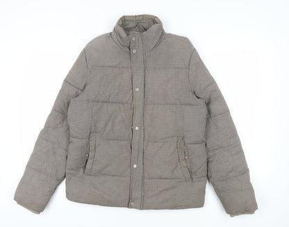 Mens UK Size M Topman Brown Puffer Jacket