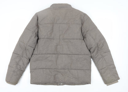 Mens UK Size M Topman Brown Puffer Jacket