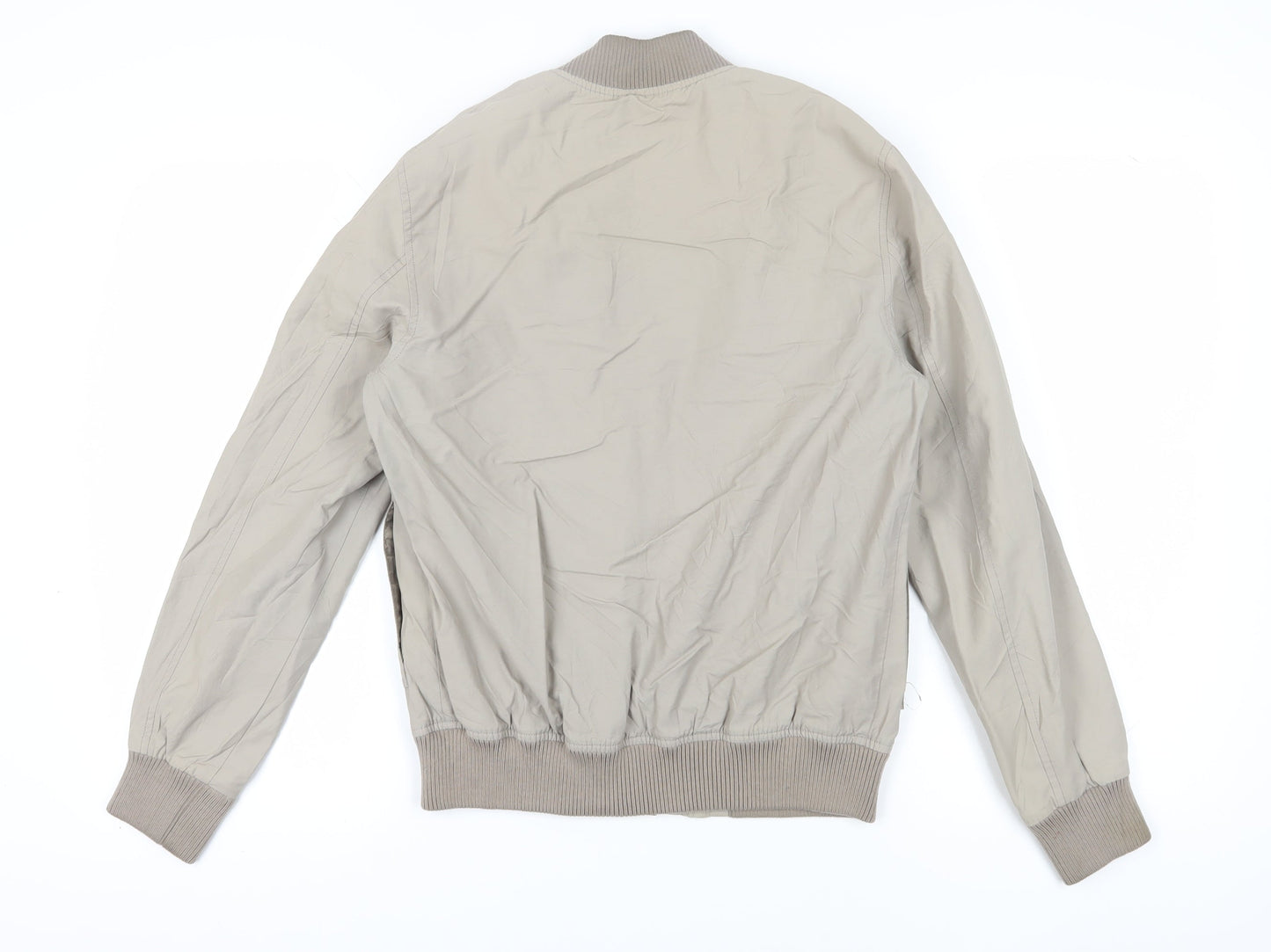 Mens UK Size S River Island Beige Bomber Jacket