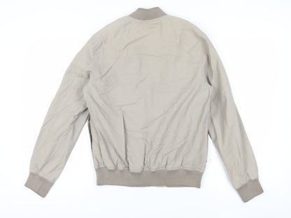 Mens UK Size S River Island Beige Bomber Jacket