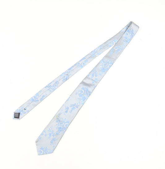 Marks and Spencer Blue Floral Silk Men's Tie