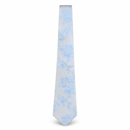 Mens Marks and Spencer Blue Floral 100% Silk  Tie