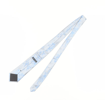 Marks and Spencer Blue Floral Silk Men's Tie