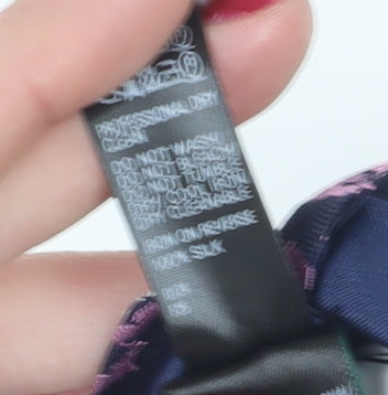 Marks and Spencer Men's Purple Animal Print Silk Tie