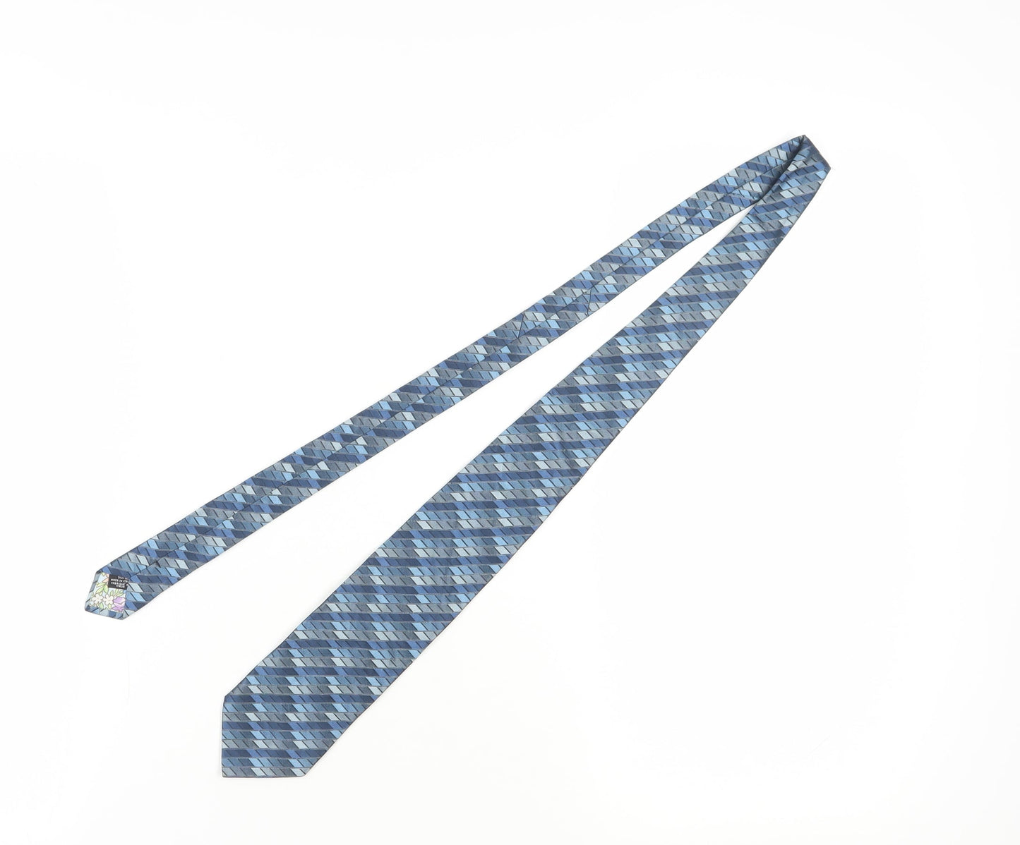 Kenzo Men's Blue Geometric Silk Designer Tie