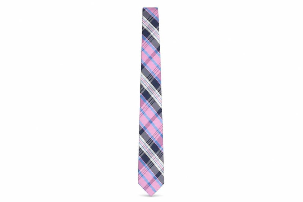 Mens Nautica Multicoloured Plaids & Checks 100% Silk Slim Tie