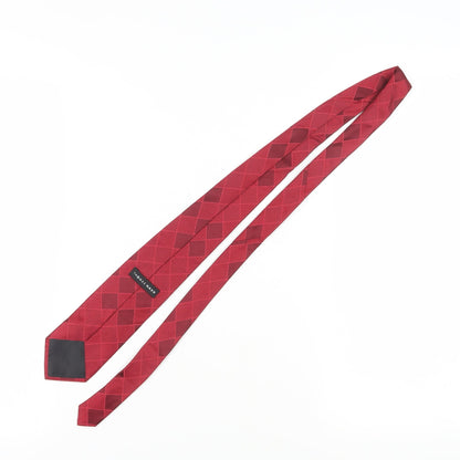 Thomas Nash Men's Red Geometric Silk Tie