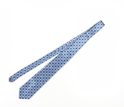 Marks and Spencer Men's Blue Check Tie Set - New