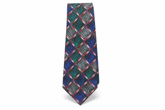 Mens Burton Multicoloured Geometric 100% Silk  Tie