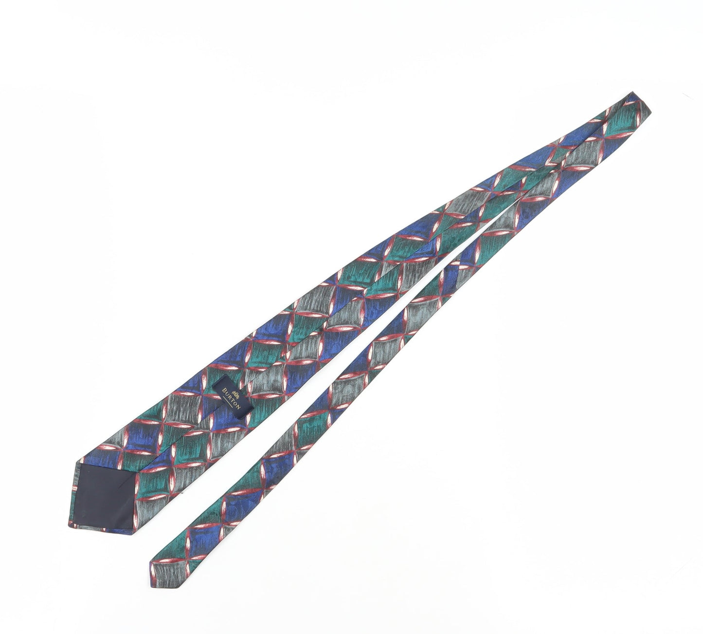 Mens Burton Multicoloured Geometric 100% Silk  Tie
