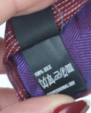 Marks and Spencer Men's Red Silk Plaid Tie