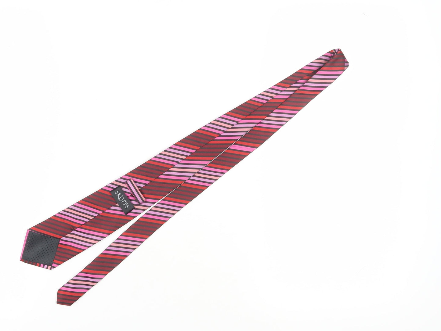 Skopes Men's Red & Pink Striped Tie - Polyester