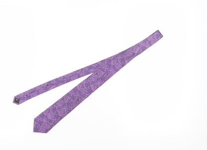 Jaeger Men's Purple Paisley Silk Tie