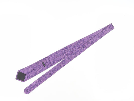 Jaeger Men's Purple Paisley Silk Tie