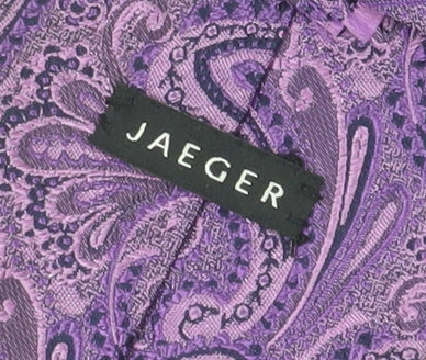 Jaeger Men's Purple Paisley Silk Tie