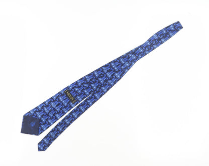 Lanvin Blue Floral Men's Silk Tie