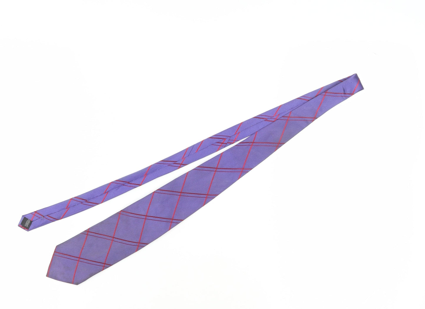 Mens Daniel Hechter Purple Plaids & Checks 100% Silk  Tie