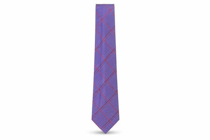 Mens Daniel Hechter Purple Plaids & Checks 100% Silk  Tie