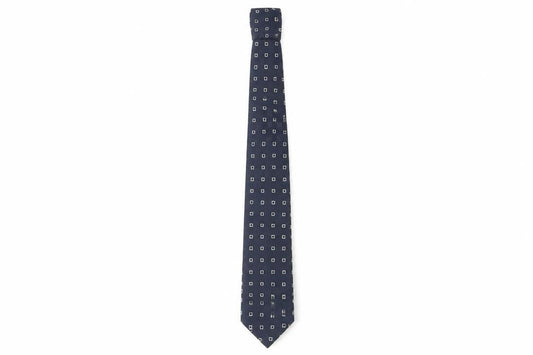 Windsor Men's Blue Silk Geometric Slim Tie