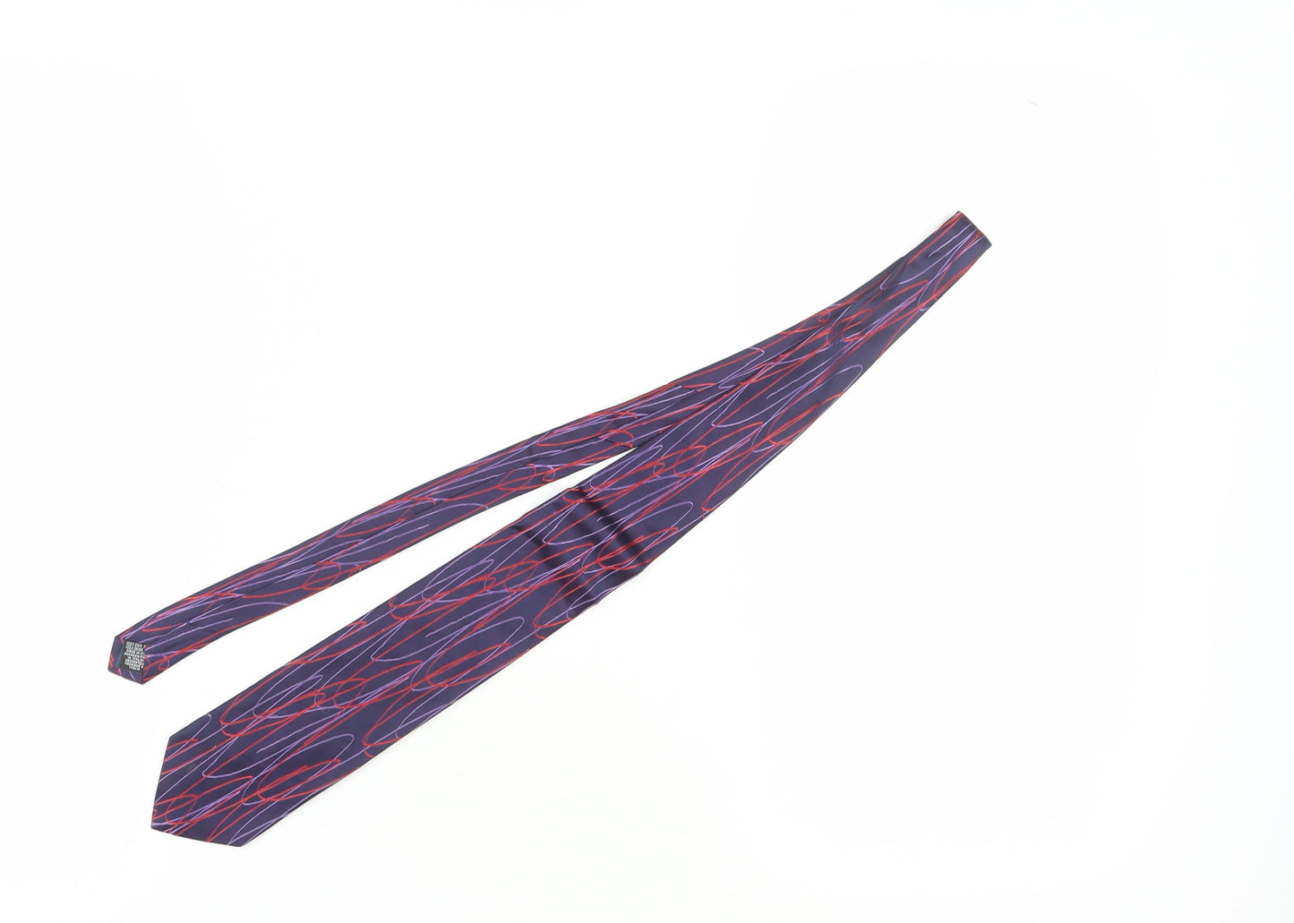 Mens Frangi Purple Geometric 100% Silk  Tie