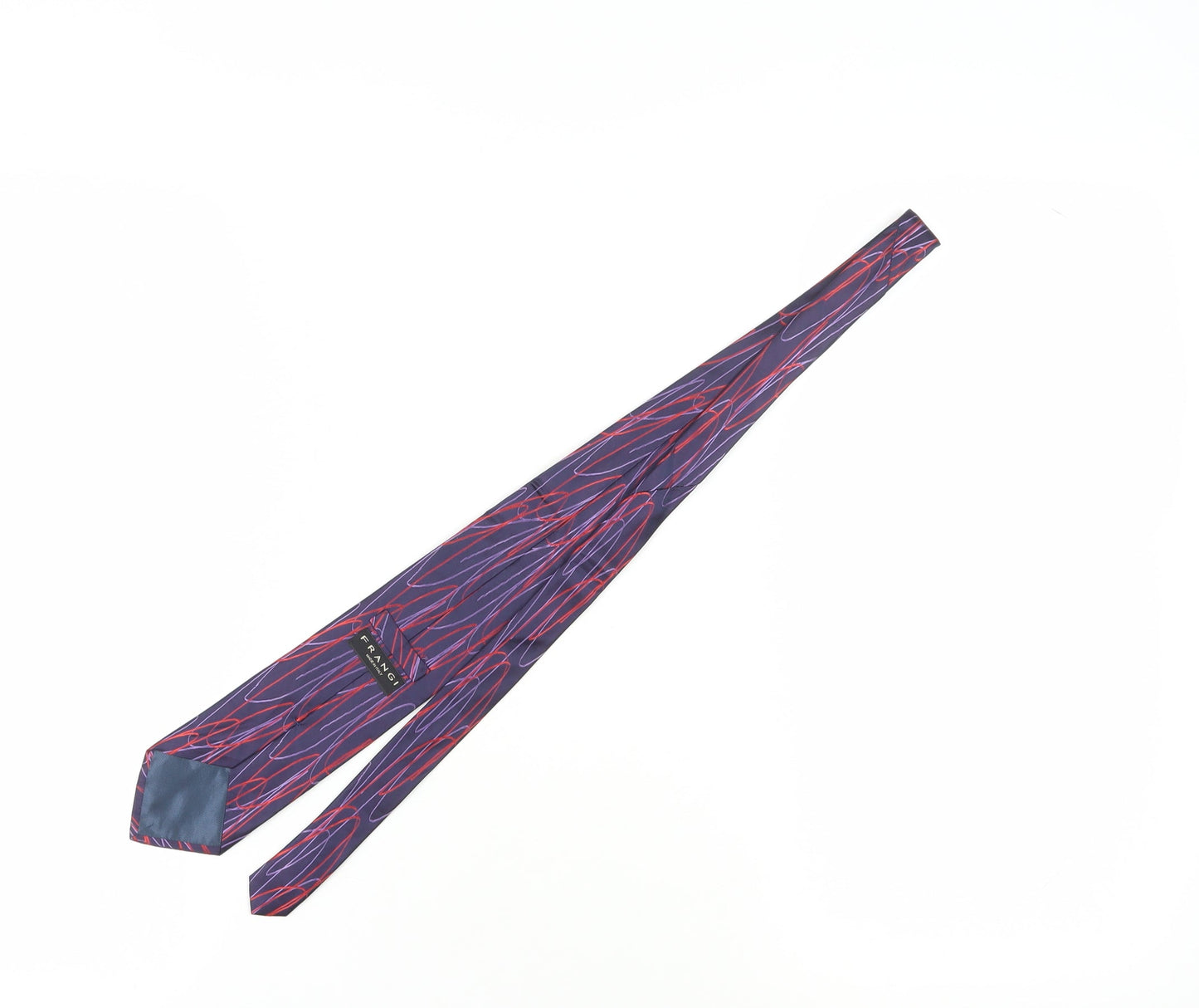 Mens Frangi Purple Geometric 100% Silk  Tie
