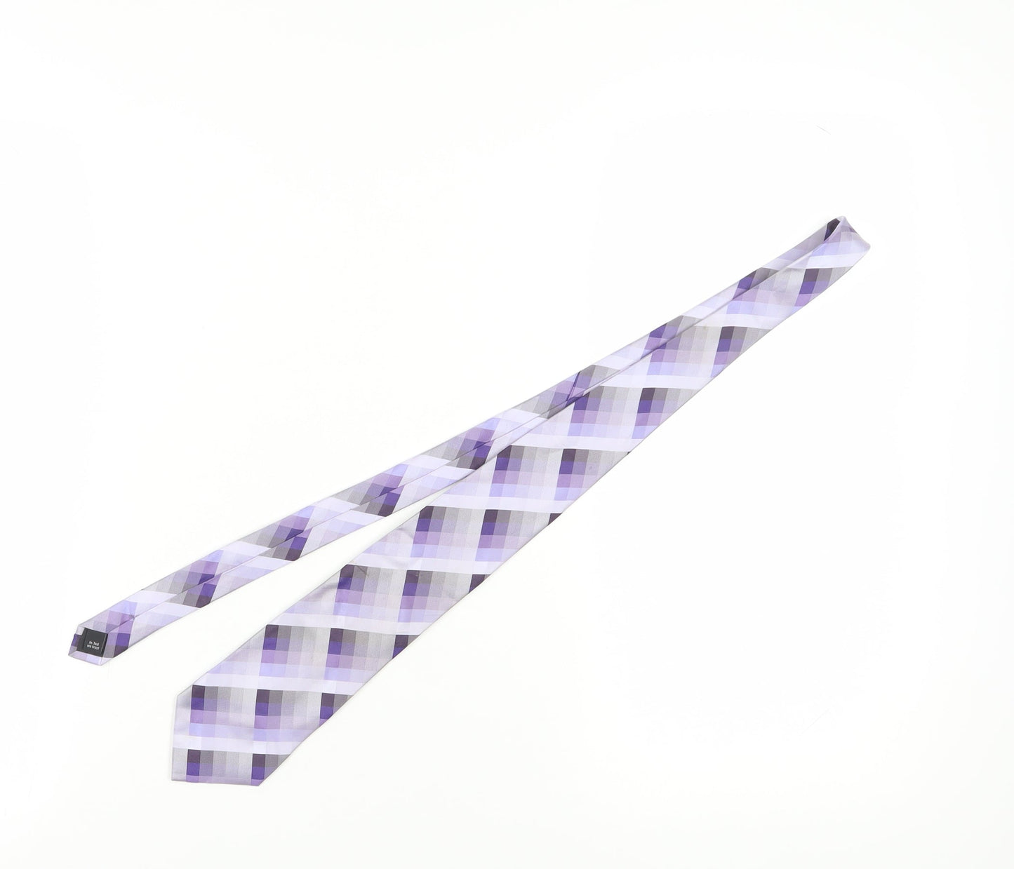 Ted Baker Men's Purple Plaid Check Silk Tie