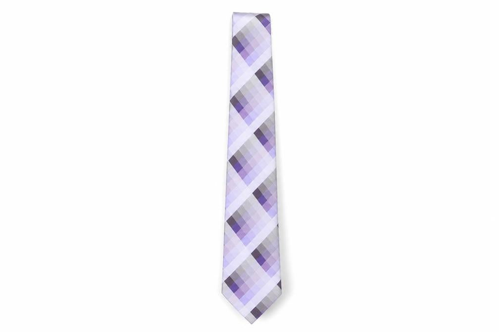 Mens Ted Baker Purple Plaids & Checks 100% Silk  Tie