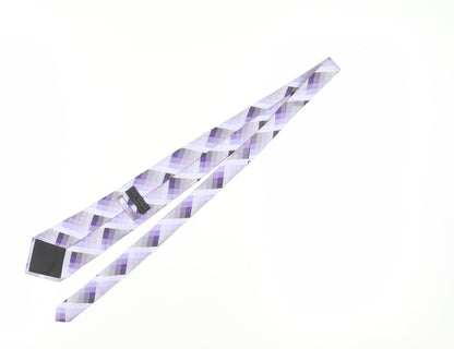 Ted Baker Men's Purple Plaid Check Silk Tie